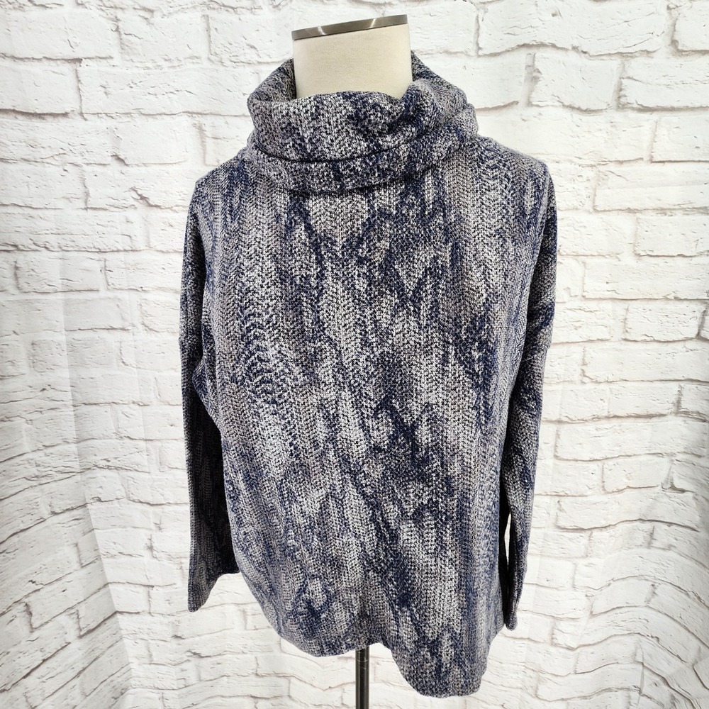 Clara Sun Woo Sweater‎ PL Snakeskin Cowl Neck Work Office Minimalist Capsule